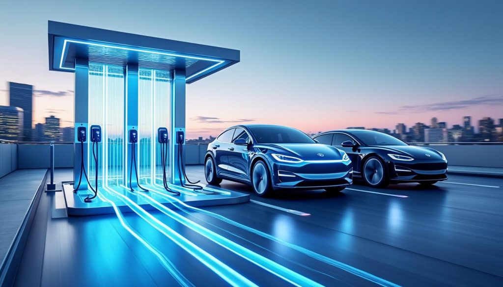 découvrez notre station ultra-rapide qui recharge votre véhicule électrique en un éclair, pour une mobilité rapide et efficace.